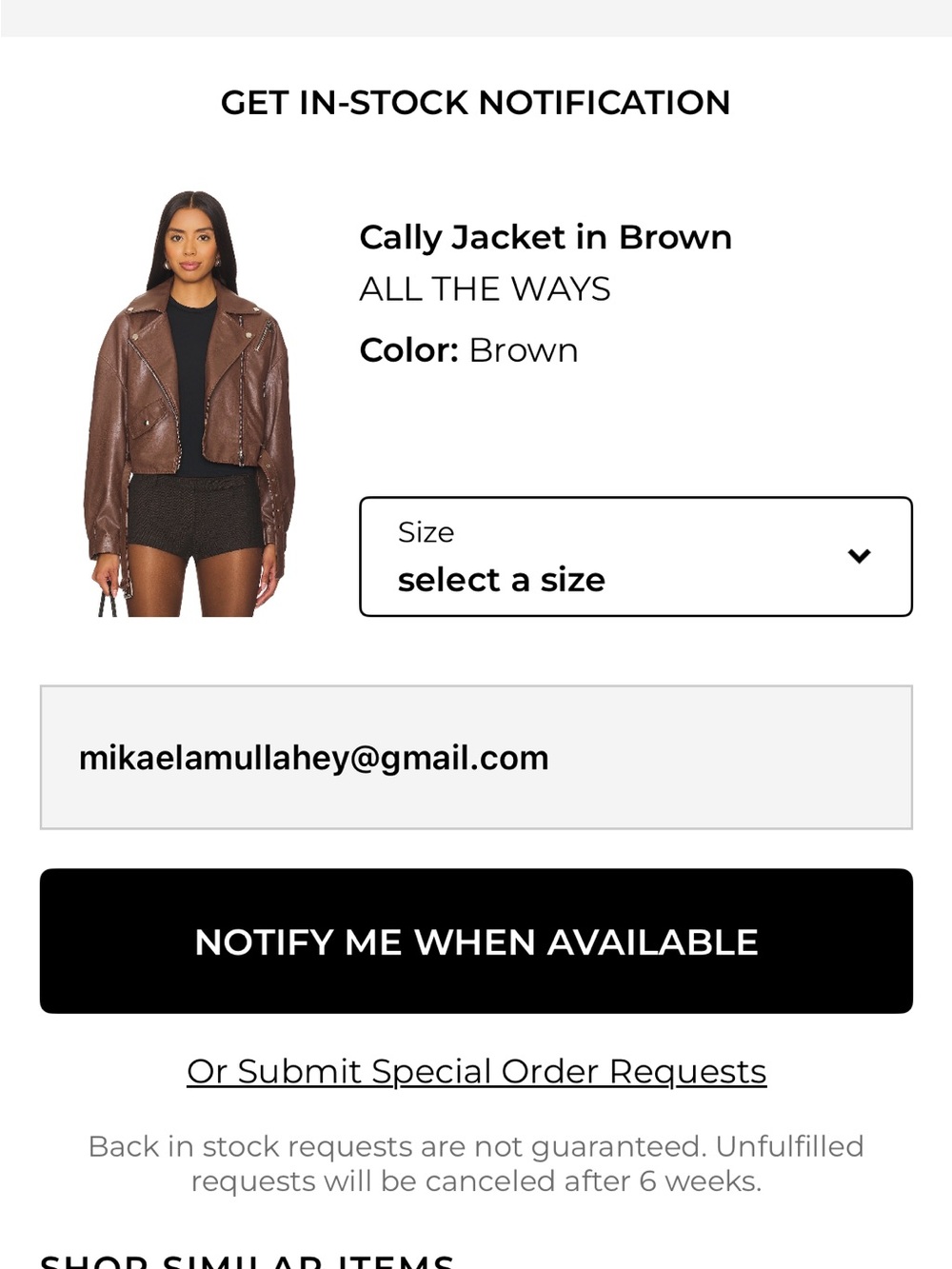 All The Ways Cally Leather Jacket in Brown